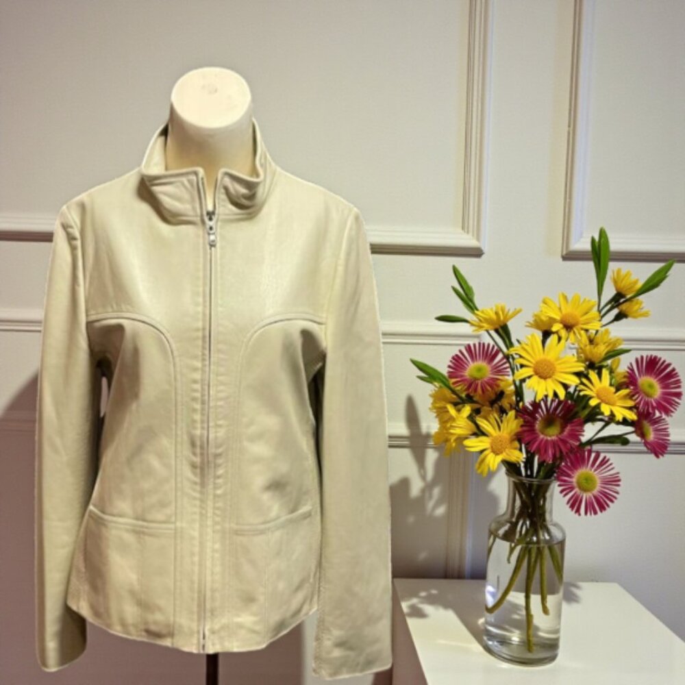 First Avenue Laser Cut Italian Leather Jacket